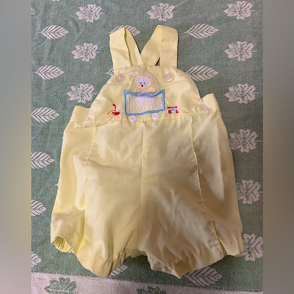 Yellow Bunny Easter Tiny Tots Onsie (6-9 Months)